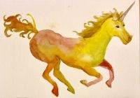 Autumn colored unicorn